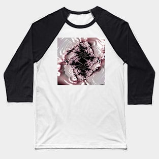 White and pinkish fractal Baseball T-Shirt